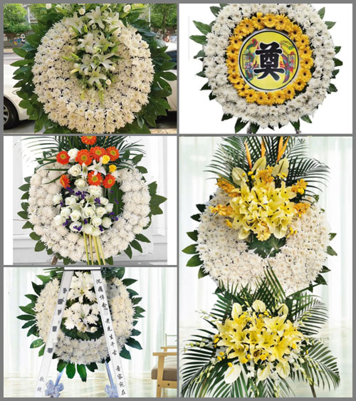湖北武汉市新洲区双柳街道刘镇村花圈速递